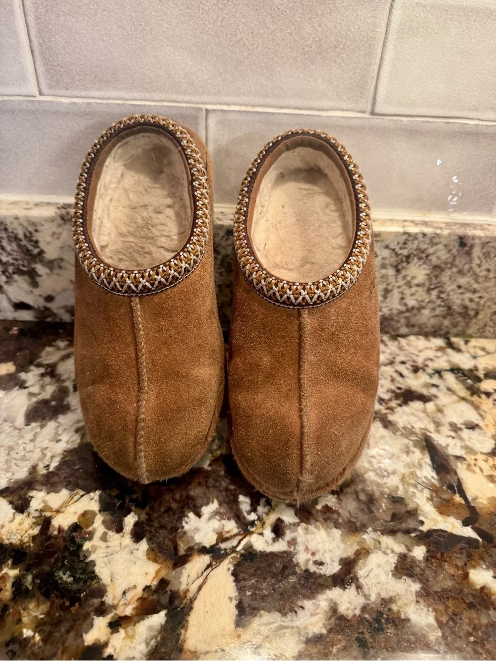 UGG Chestnut Brown Tasman II suede  clog  Kids US 2